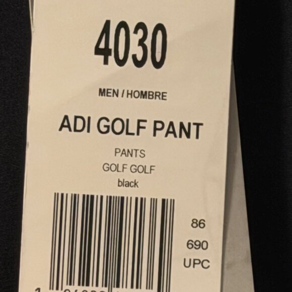 Adidas MenS Black Golf Pants Performance Stretch Sz 40/30Athletic Wear. NWT - Picture 7 of 11